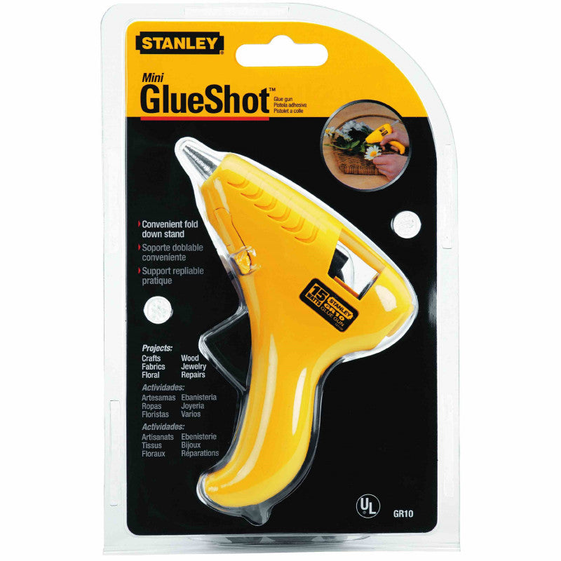 [GR10] -Mini Pistola De Silicon, De Fusion En Caliente, 120 Voltios, 15 Watts, Usar Con Pegamento 5/16d. Marca Stanley