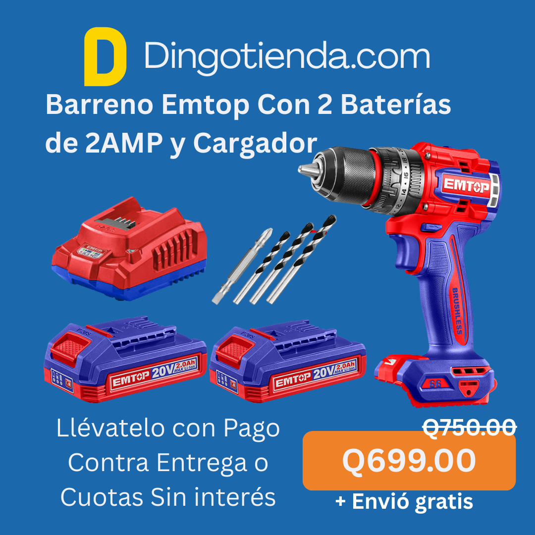Barreno 66N Con Cargador y 2 baterias de 2AMP EMTOP