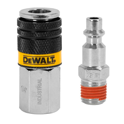 [DXCM036-0229] -Juego De 2 Acople Rapido Hembra Y Conector Macho, Rosca 1/4 Plg. 40scfm-90psi. Dewalt
