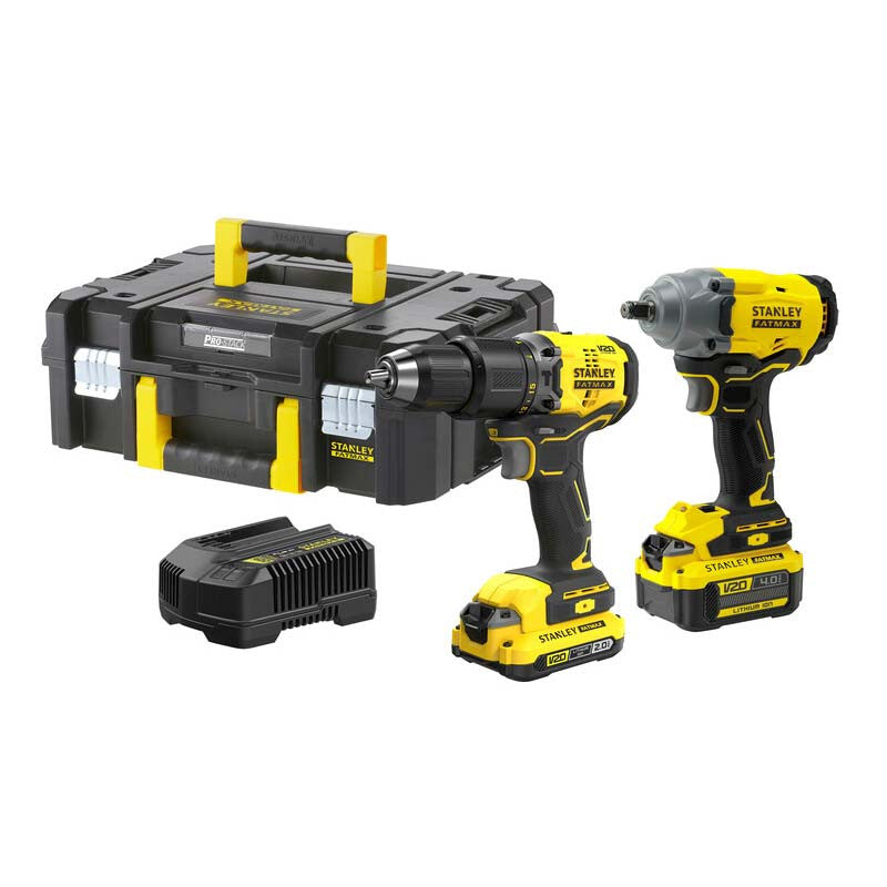 [SBDW277D1M1T-B3] -Combo Barreno/Taladro Percutor 1/2 Y Llave De Impacto 1/2 Pulg. Inalambricos 20v, Brushless, En Caja Pro-Stack. Stanley