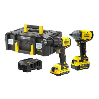 [SBDW277D1M1T-B3] -Combo Barreno/Taladro Percutor 1/2 Y Llave De Impacto 1/2 Pulg. Inalambricos 20v, Brushless, En Caja Pro-Stack. Stanley