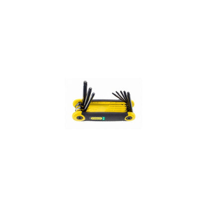 [69-266] -Juego De 8 Llaves Torx Pro, Plegables, Medidas T9, T10, T15, T20, T25, T27, T30 Y T40. Marca Stanley