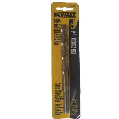 [DW1928] -Broca Con Punta Piloto, Metal Y Madera, 7/16 Pulg, Uso Industrial. Marca Dewalt