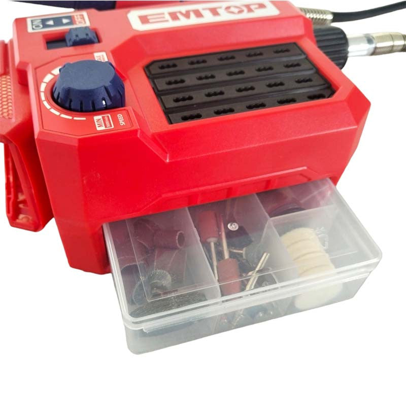 [ELMG2001] -Roto Tool/Rectificador De Matrices, Inalambrico 20v, 5000 A 33000 Rpm. 40pcs, Sin Bateria Ni Cargador. Bare Tool. Emtop