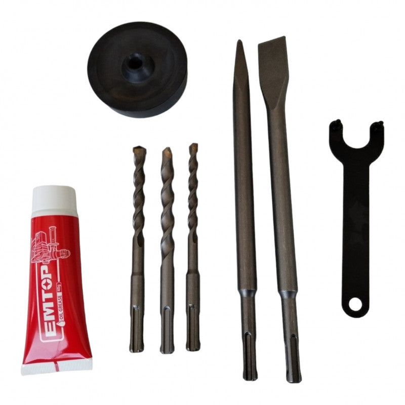 [ULRHRP1052] -Rotomartillo Sds Plus, 1 Pulg, 1,050 Watts, 4.5 Joules, Maleta Plastica Y Accesorios. Marca Emtop