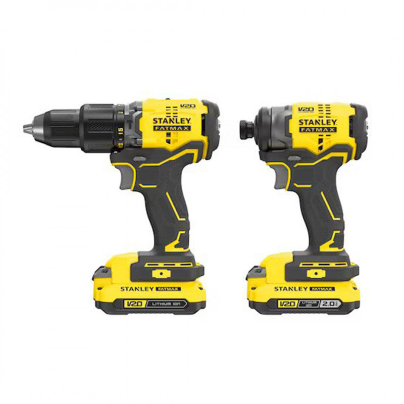 COMBO BARRENO PERCUTOR Y ATORNILLADOR DE IMPACTO,20 VOLTIOS, BOLSO, SIN CARBONES, 2 BATERIAS. MARCA STANLEY
