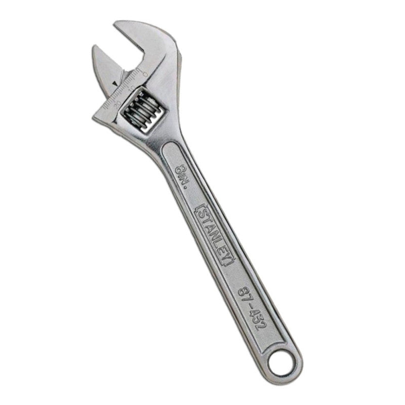 [87-432LA] -Llave Ajustable De Cangrejo Cromada, Largo 8 Pulgadas, Apertura De 15/16 Pulgadas, Peso De 7.4 Onzas. Marca Stanley