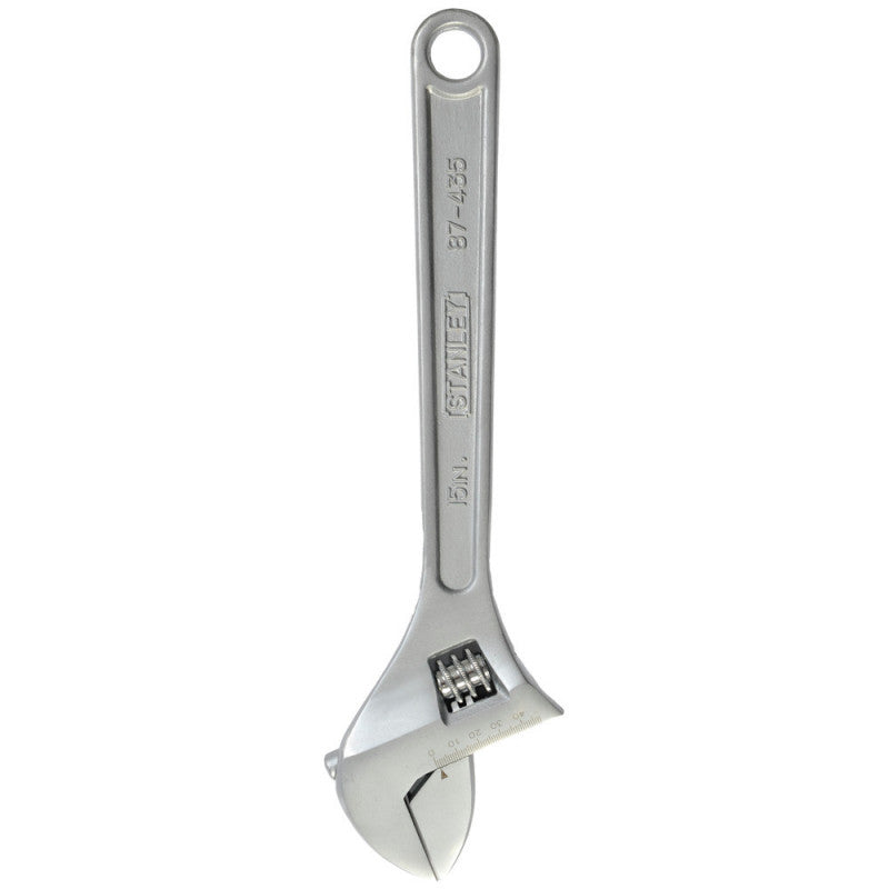[87-435LA] -Llave Ajustable De Cangrejo Cromada, Largo De 15 Pulgadas, Apertura De 1-3/4 Pulgadas, 2.6 Libras. Marca Stanley