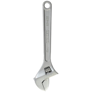 [87-435LA] -Llave Ajustable De Cangrejo Cromada, Largo De 15 Pulgadas, Apertura De 1-3/4 Pulgadas, 2.6 Libras. Marca Stanley
