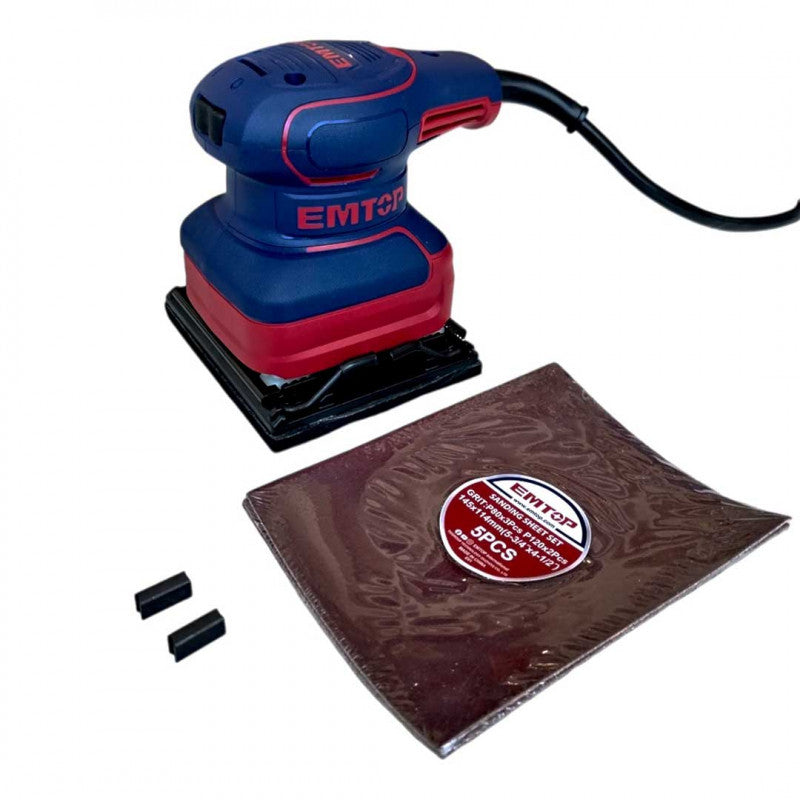 [ULFSR2402] -Lijadora De Palma, 1/4 De Hoja, Orbital, 240 Watts. Marca Emtop