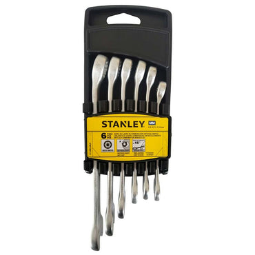 [STMT73647-LA] -Juego De 6 Llaves Combinadas Antislip Milimetricas Incluye 8, 9, 10, 11, 13 Y 14 . Marca Stanley