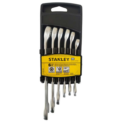 [STMT73647-LA] -Juego De 6 Llaves Combinadas Antislip Milimetricas Incluye 8, 9, 10, 11, 13 Y 14 . Marca Stanley