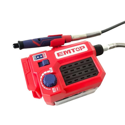 [ELMG2001] -Roto Tool/Rectificador De Matrices, Inalambrico 20v, 5000 A 33000 Rpm. 40pcs, Sin Bateria Ni Cargador. Bare Tool. Emtop