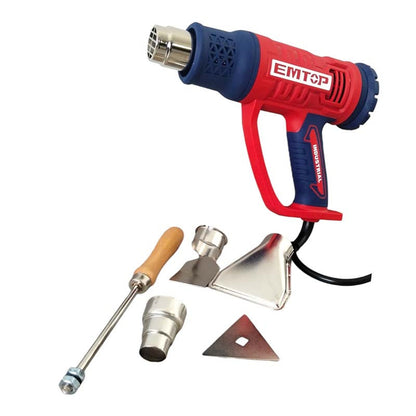 [ULHGN16045] -Pistola De Calor, 1,600 Watts, Temperatura Ajustable 50 A 550 Grados. Marca Emtop