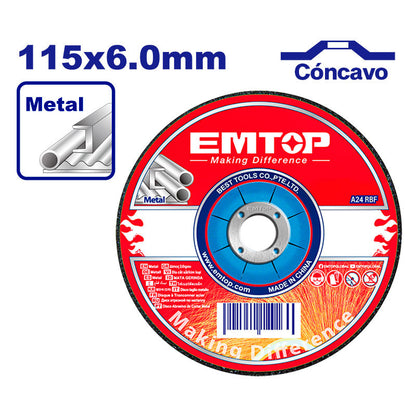 [ULAG4128112]-PULIDORA/ESMERILADORA INALAMBRICA 4 1/2 PLG. 42V, BRUSHLESS, EJE 5/8. EMTOP