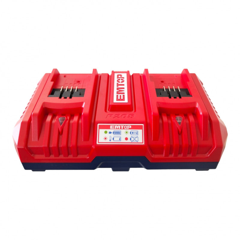 [ULFCR2082] -Cargador De Baterias Doble, 20 Voltios, 8 Amperios De Salida. Marca Emtop