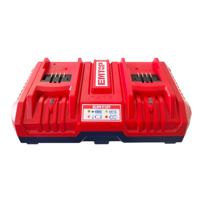 [ULFCR2082] -Cargador De Baterias Doble, 20 Voltios, 8 Amperios De Salida. Marca Emtop
