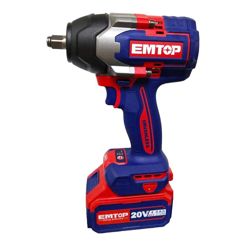 Llave de Impacto Inalámbrica 1/2" 850 Nm EMTOP