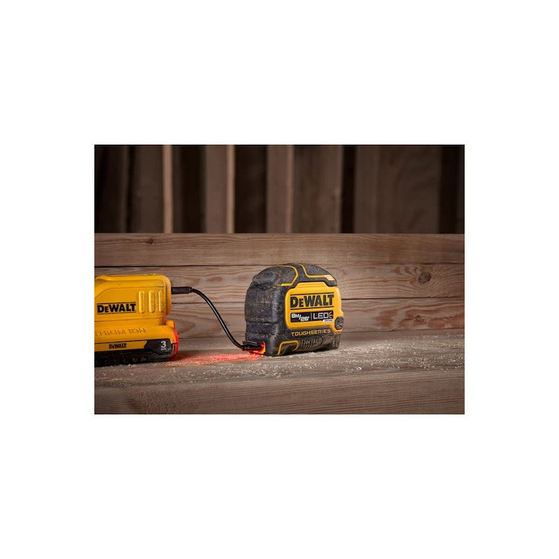 Cinta Métrica ToughSeries 3/4" x 8 m LED Caída 100 Pies Doble Cara | DEWALT DWHT35268S