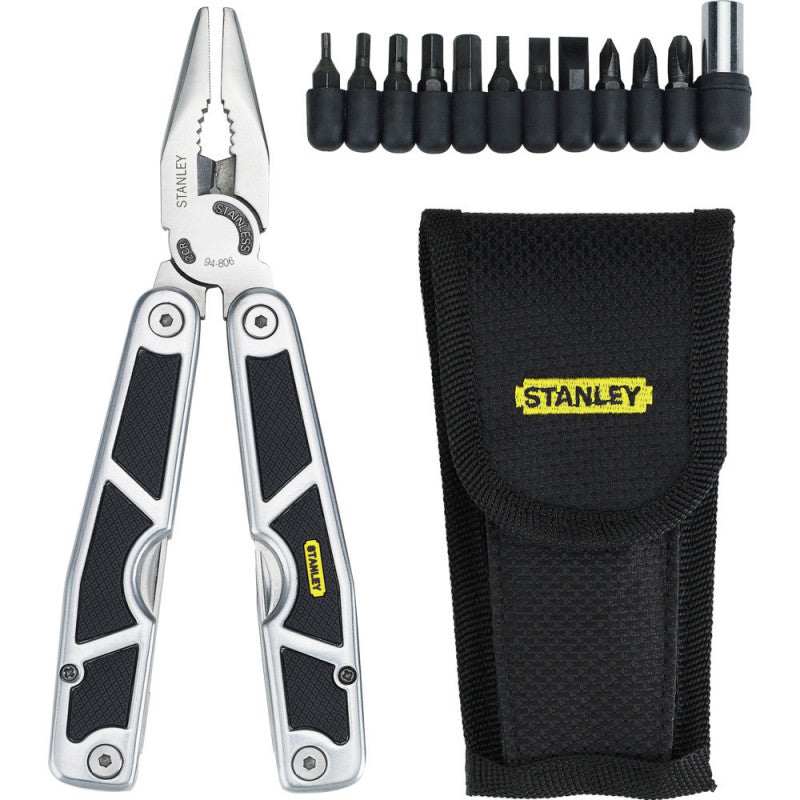 [94-806] -Alicate Multi-Herramientas Con Mango Ergonomic, De Acero Inoxidable, 28 Herramientas En 1 Con Estuche. Marca Stanley