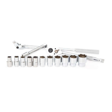 [STMT80703-840] -Juego De 15 Piezas, Raiz De 1/2 Pulgadas, Copas 6 Puntos, Metricas Con Maleta Plastica. Marca Stanley
