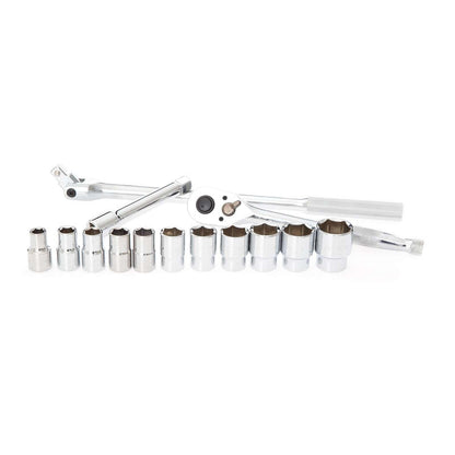 [STMT80703-840] -Juego De 15 Piezas, Raiz De 1/2 Pulgadas, Copas 6 Puntos, Metricas Con Maleta Plastica. Marca Stanley