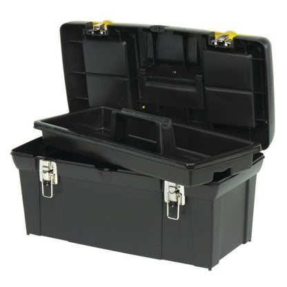 [024013S] -Caja Plastica Para Herramientas, Con Bandeja, Largo 23-5/8 Pulg, Ancho 11-3/8 Pulg, Alto 11 Pulg.marca Stanley