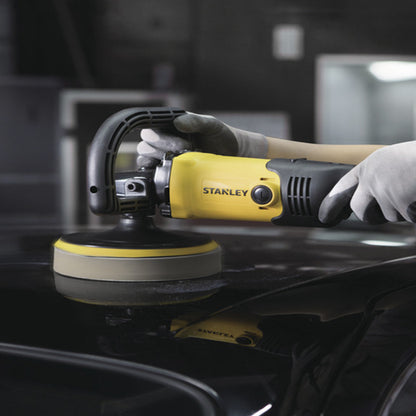 [SP137K-B3] -Pulidora Automotriz, De 7 Pulgadas, 1,300 Watts Con Mopa Y Caja Plastica. Marca Stanley