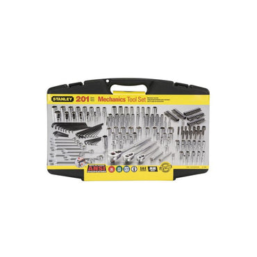 [91-988] -Juego De 201 Herramientas Mecanicas, Copas, Ratchets, Llaves, Extensiones, Puntas, Adaptadores. Marca Stanley