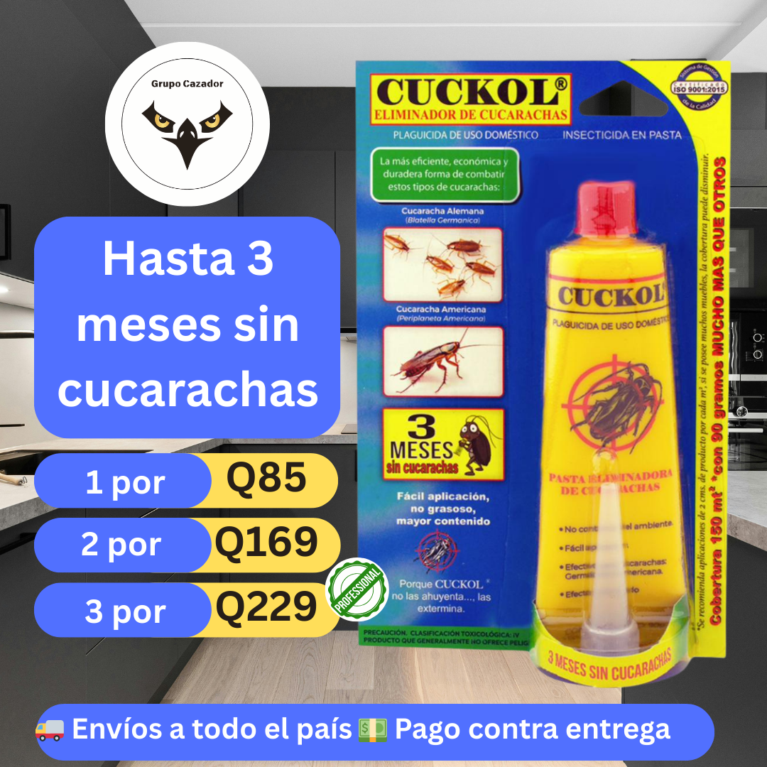 Pasta Eliminadora de Cucarachas Cuckol 90 g