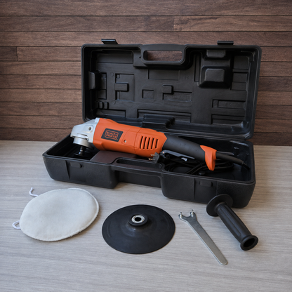 Pulidora Automotriz 7" 1300W Velocidad Variable con Mopa | BLACK+DECKER WP1500K-B3