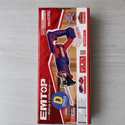 [ELRS202108] -Sierra Sable Inalambrica 20v. Velocidad 0 A 2,800 Rpm. Sin Cargador Ni Bateria. (Bare Tool). Emtop