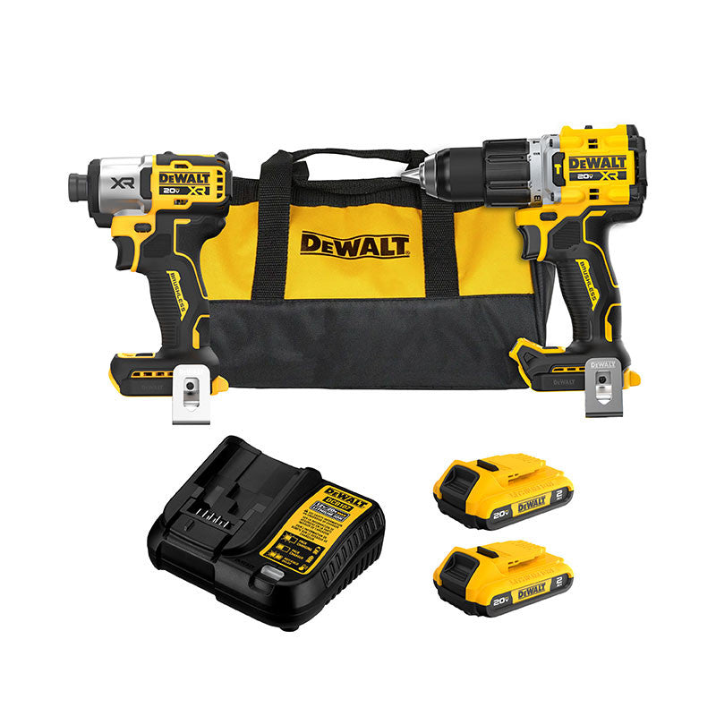 COMBO TALADRO PERCUTOR Y ATORNILLADOR DE IMPACTO INALAMBRICO 20V XR, BRUSHLESS, MANDRIL 1/2. DEWALT