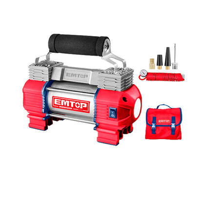 Compresor De Aire Para Carro, 12 Voltios, Presion Maxima 120 Psi. Marca Emtop