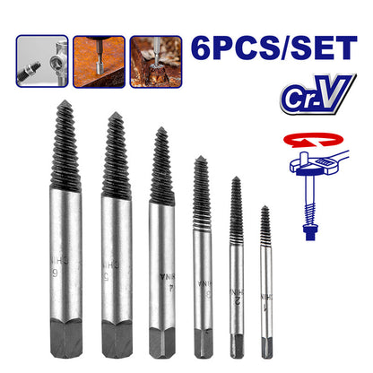 JUEGO DE 6 EXTRACTORES, PARA TORNILLOS DESDE 1/8 A 1 PULGADA. EMTOP