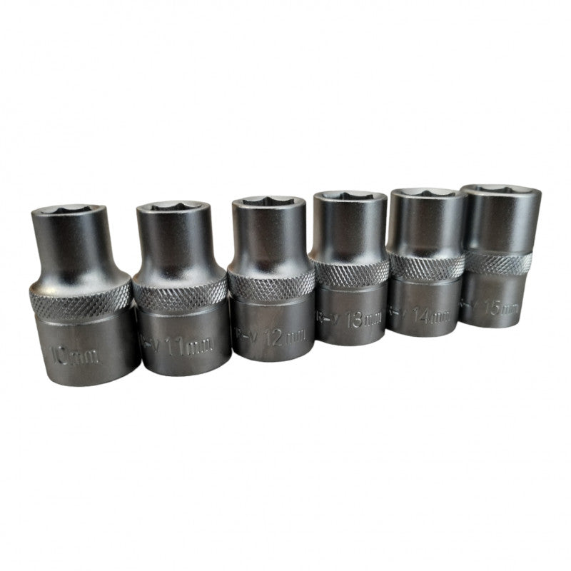 JUEGO DE 13 COPAS/DADOS/CUBOS METRICAS, RAIZ DE 1/2 , CON RACTCH Y BARRA DE EXTENSION. MARCA EMTOP