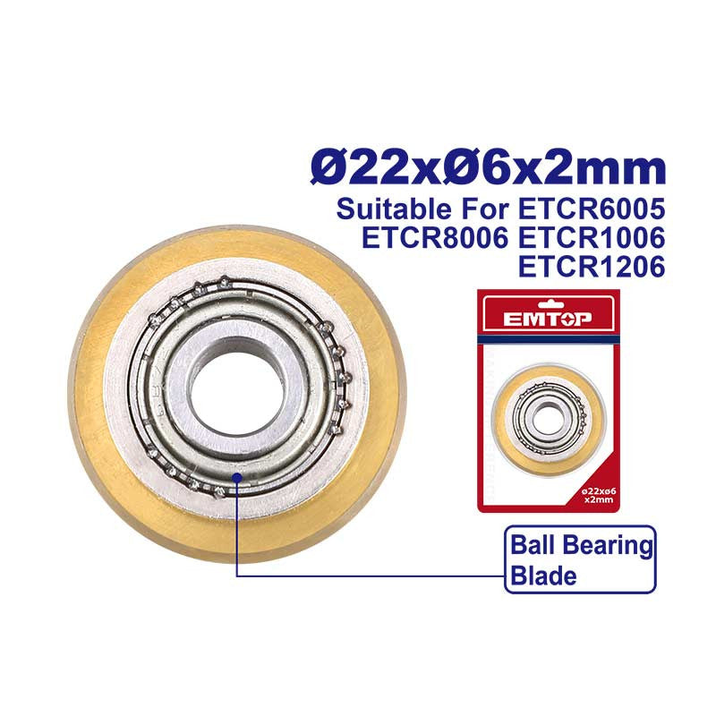 DISCO DE CORTE PARA CERAMICA CON CARBURO DE TUNGSTENO Y RODAMIENTO, P/ETCR6005 ETCR8006 ETCR1006 ETCR1206. EMTOP