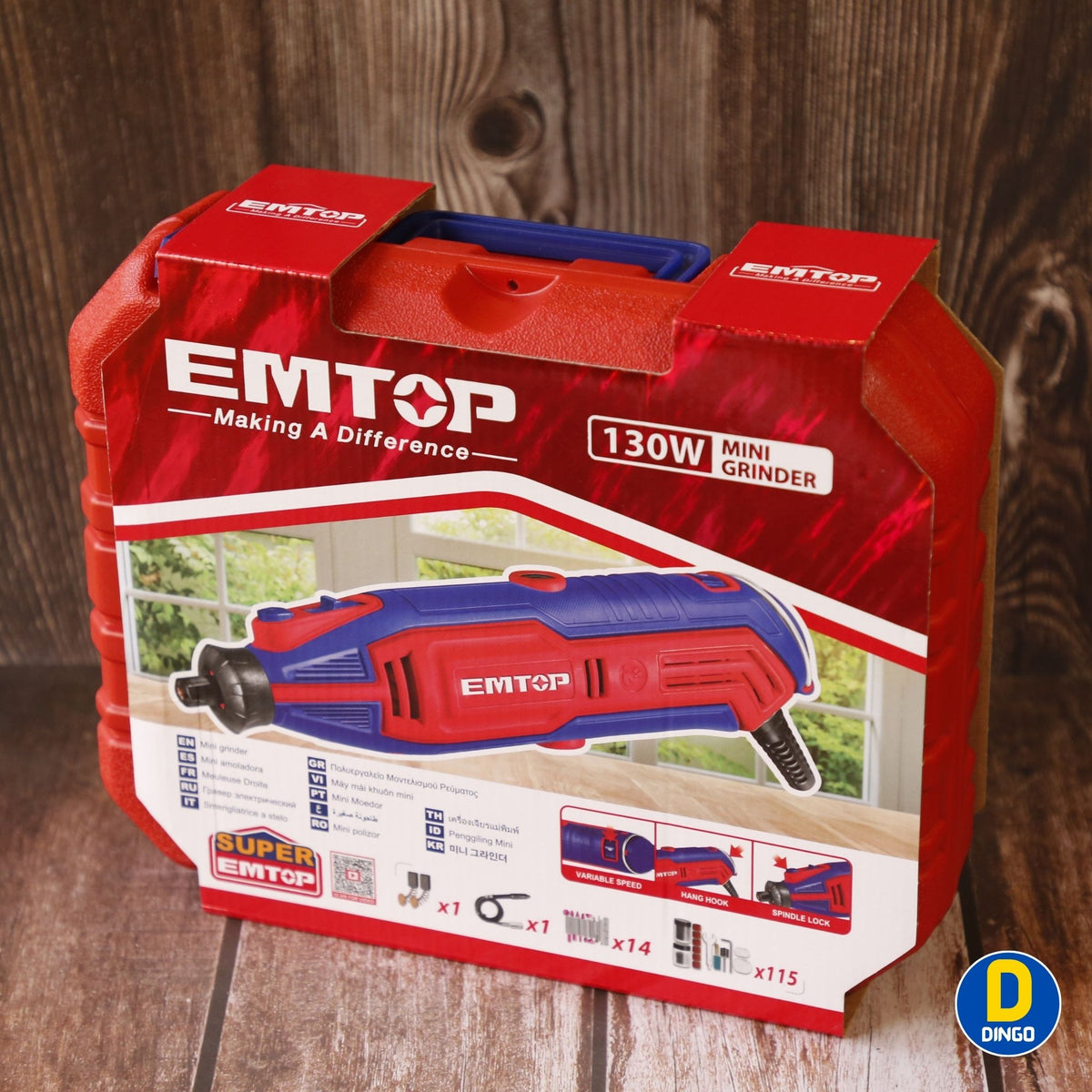 Herramienta Rotativa 130W 129 Accesorios + Maleta | EMTOP ULMGK1301