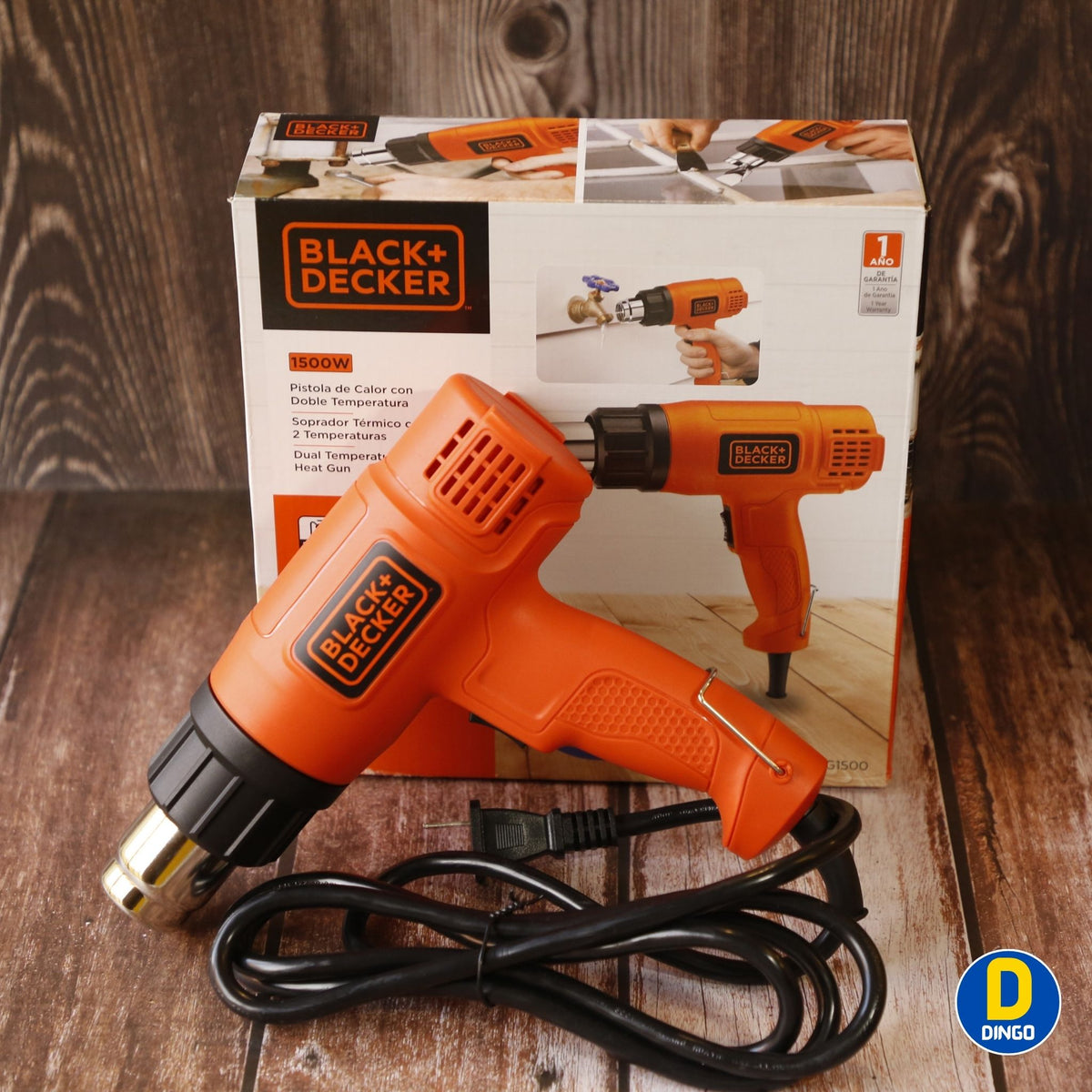 Pistola de Calor 1,500W 2 Temperaturas 400°C-540°C + Base Segura | BLACK+DECKER HG1500-B3