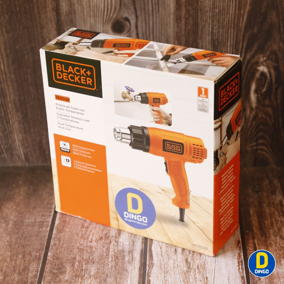 Pistola de Calor 1,500W 2 Temperaturas 400°C-540°C + Base Segura | BLACK+DECKER HG1500-B3