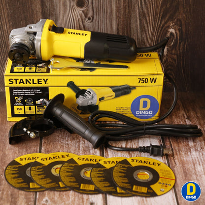 Pulidora Angular Stanley 4-1/2" 750W 12,000 RPM + 5 Discos | SG7115-B3