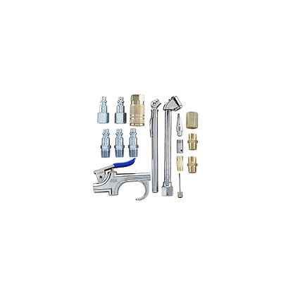 PISTOLA DE SOPLETEAR NEUMATICA,SET DE 17 PIEZAS,1/4 PULG,AGUJA,4 ACOPLES MACHO,2 ACOPLES HEMBRA.CAMPBELL HAUSFELD