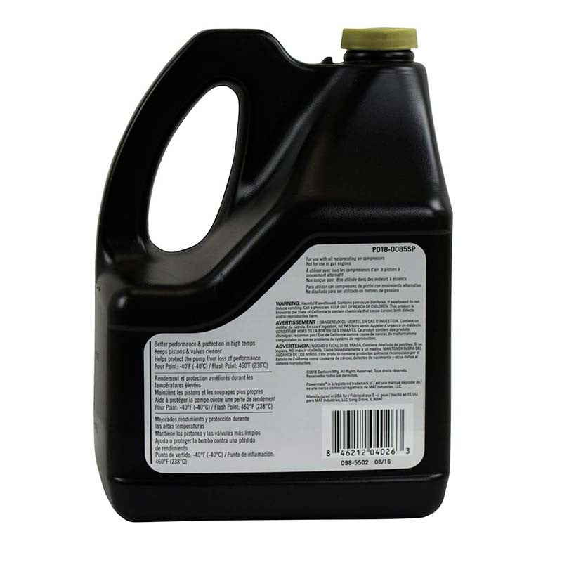 ACEITE PARA COMPRESOR DE AIRE, 1 GALON FULL SINTETICO. POWERMATE