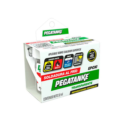 PEGAMENTO EPOXICO TRANSPARENTE, 32 ML, PARA REPARACIONES INVISIBLES EN LA INDUSTRIA, PEGA BAJO AGUA. PEGATANKE