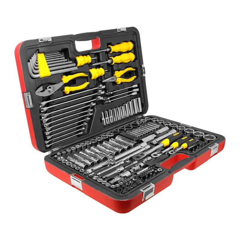 Juego 150 Herramientas Mecanicas Racing, Copas, Llaves, Alicates, Destornilladores, Adaptadores. Marca Stanley