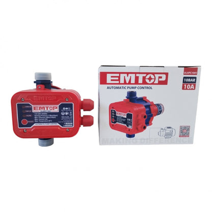 CONTROL AUTOMATICO PARA BOMBA DE AGUA, 10bar, 145psi, MOTOR DE 750 WATSS, 10 AMPERIOS. MARCA EMTOP