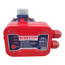 CONTROL AUTOMATICO PARA BOMBA DE AGUA, 10bar, 145psi, MOTOR DE 750 WATSS, 10 AMPERIOS. MARCA EMTOP