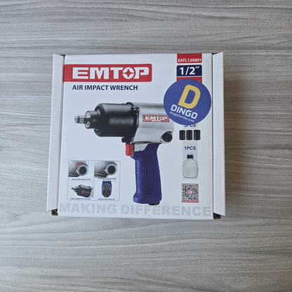 [EATL126801] -Llave De Impacto De Aire, 1/2 Pulg, 7,000 Rpm. 450 Pie Libra. Marca Emtop