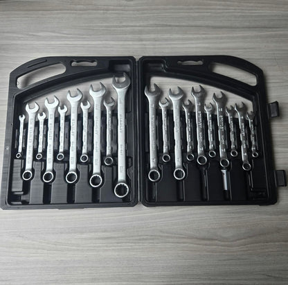 [85-783LA] -Juego 20 Llaves Combinadas, 1/4, 5/16, 3/8, 7/16, 1/2, 9/16, 5/8, 11/16, 3/4 Y 7/8 Pulg Y De 8 A 18 Mm. Marca Stanley