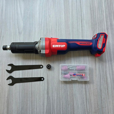 Esmeril Recto Inalámbrico 20V Brushless 3 Velocidades 30,000 RPM Collet 1/4" Sin Batería ni Cargador | EMTOP ELDG2001